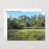 フロリダのマーシュランド州セントオーガスティン シーズンポストカード (正面/裏面)