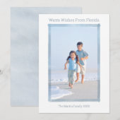 フロリダのミニマルビーチクリスマス写真カード シーズンカード (正面/裏面)