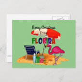 フロリダのメリークリスマス、カラフルおもしろいデザイン シーズンポストカード (正面/裏面)