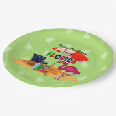 フロリダのメリークリスマス、カラフル ペーパープレート (アングル)