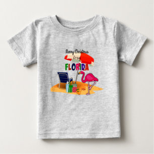 フロリダのメリークリスマス ベビーTシャツ