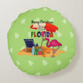 フロリダのメリークリスマス ラウンドクッション (裏面)