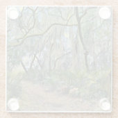 フロリダのレース スペインの苔 印象派アート ガラスコースター (裏面)