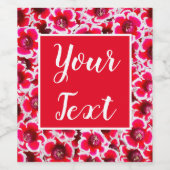 フロリダのワイゲラ花 ワインラベル (シングルラベル)