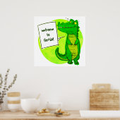 フロリダのワニ漫画へようこそ ポスター (キッチン)