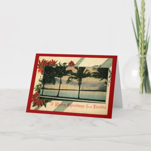 フロリダのヴィンテージからのメリークリスマス シーズンカード (正面)