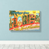 フロリダのヴィンテージはがき キャンバスプリント (インサイチュ (ウッドフロア))