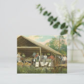 フロリダのヴィンテージはがき、"パッキングオレンジ" ポストカード (スタンド正面)