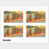 フロリダのヴィンテージはがき 長方形シール (シート)