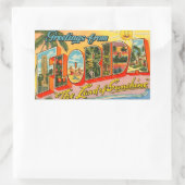 フロリダのヴィンテージはがき 長方形シール (バッグ)