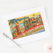 フロリダのヴィンテージはがき 長方形シール (封筒)