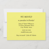 フロリダのヴィンテージグリーティングの移動告知 (裏面)