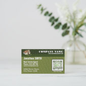 フロリダの不動産仲介業者のためのQRコード名刺 予約カード (スタンド正面)