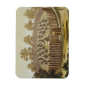 フロリダの先住民の村、彫刻 マグネット (縦)