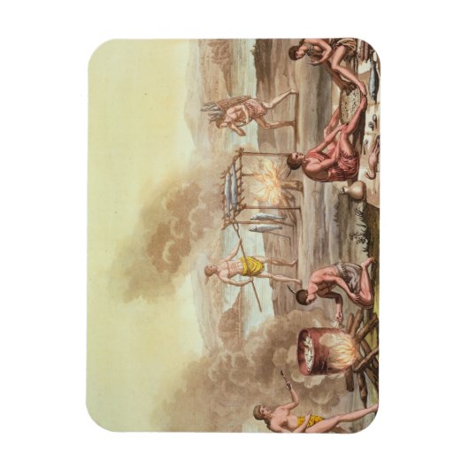 フロリダの先住民先住民の準備と調理師 マグネット (縦)