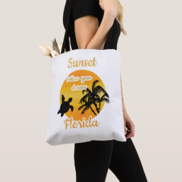 フロリダの可愛い夕焼けTシャツ トートバッグ
