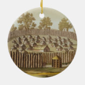 フロリダの固有の種族の村は、刻みます セラミックオーナメント (裏面)