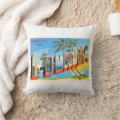 フロリダの国家# 2 FLの古いヴィンテージ旅行記念品 クッション (ブランケット)