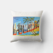 フロリダの国家# 2 FLの古いヴィンテージ旅行記念品 クッション (裏面)