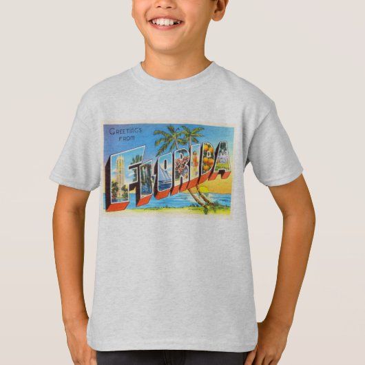 フロリダの国家# 2 FLの古いヴィンテージ旅行記念品 Tシャツ (正面)