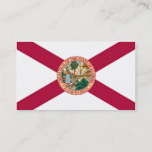 フロリダの地図と州旗 名刺 (裏面)