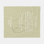 フロリダの地図に手書きのラブレターまたはメッセージ   フリースブランケット (正面(横))