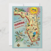 フロリダの地図の移動のお知らせ 招待状 (正面)