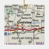 フロリダの地図を作成 セラミックオーナメント (裏面)