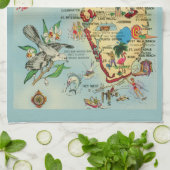 フロリダの地図キッチンタオル キッチンタオル (折り畳み)