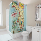 フロリダの地図シャワーカーテン シャワーカーテン (インサイチュ)