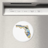 フロリダの地図ジャクソンビルマイアミタンパ鍵ウエスト マグネット (インサイチュ (食洗機))