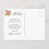 フロリダの地図海波の新しい住所 案内ポストカード (裏面)