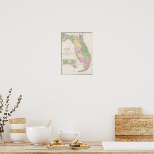 フロリダの地図2 ポスター (キッチン)