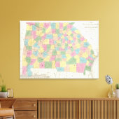 フロリダの地図 キャンバスプリント (インサイチュ (リビング))