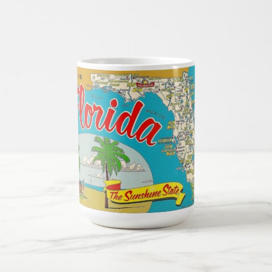 フロリダの地図 コーヒーマグカップ (中央)