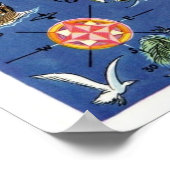 フロリダの地図 – ヴィンテージルックポスター ポスター (角)