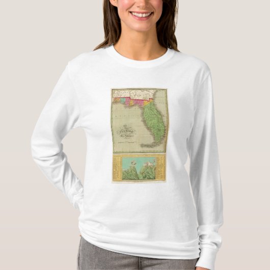 フロリダの地図 Tシャツ (正面)