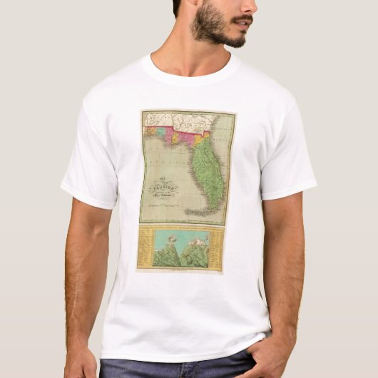 フロリダの地図 Tシャツ (正面)