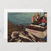 フロリダの塩水魚釣り ポストカード (正面/裏面)