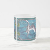 フロリダの壮大なペリカン フロストグラスマグカップ (正面右)