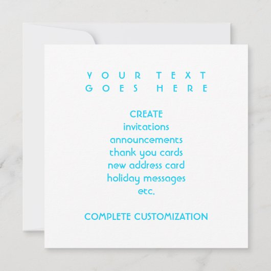 フロリダの夏の夕暮れ 招待状 (裏面)