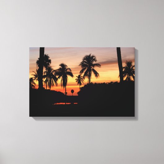 フロリダの夕日 キャンバスプリント (正面)