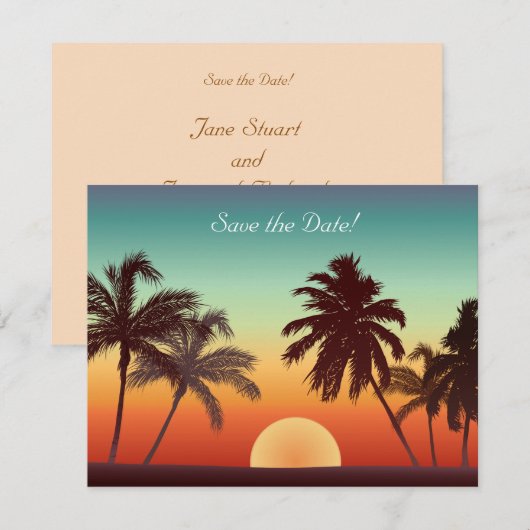 フロリダの夕日 招待状 (正面/裏面)