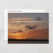 フロリダの夕暮れ後のオレンジ色の空 ポストカード (正面/裏面)