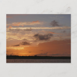 フロリダの夕暮れ後のオレンジ色の空 ポストカード