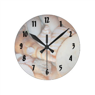 フロリダの多くの貝殻の画像 ラウンド壁時計