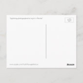 フロリダの夜の稲妻雲はがき ポストカード (裏面)