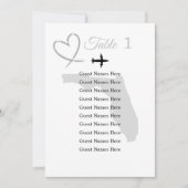 フロリダの宛先ウェディングテーブルプランカード 招待状 (正面)