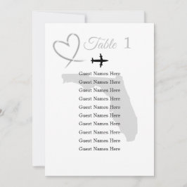 フロリダの宛先ウェディングテーブルプランカード 招待状