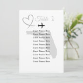 フロリダの宛先ウェディングテーブルプランカード 招待状 (スタンド正面)